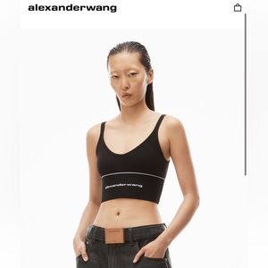 Alexander Wang Logo Elastic Bra Top